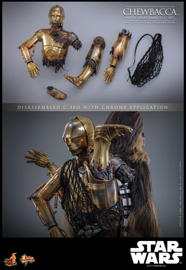 Star Wars - Chewbacca with Disassembled C-3PO 1:6 Scale Collectable Action Figure