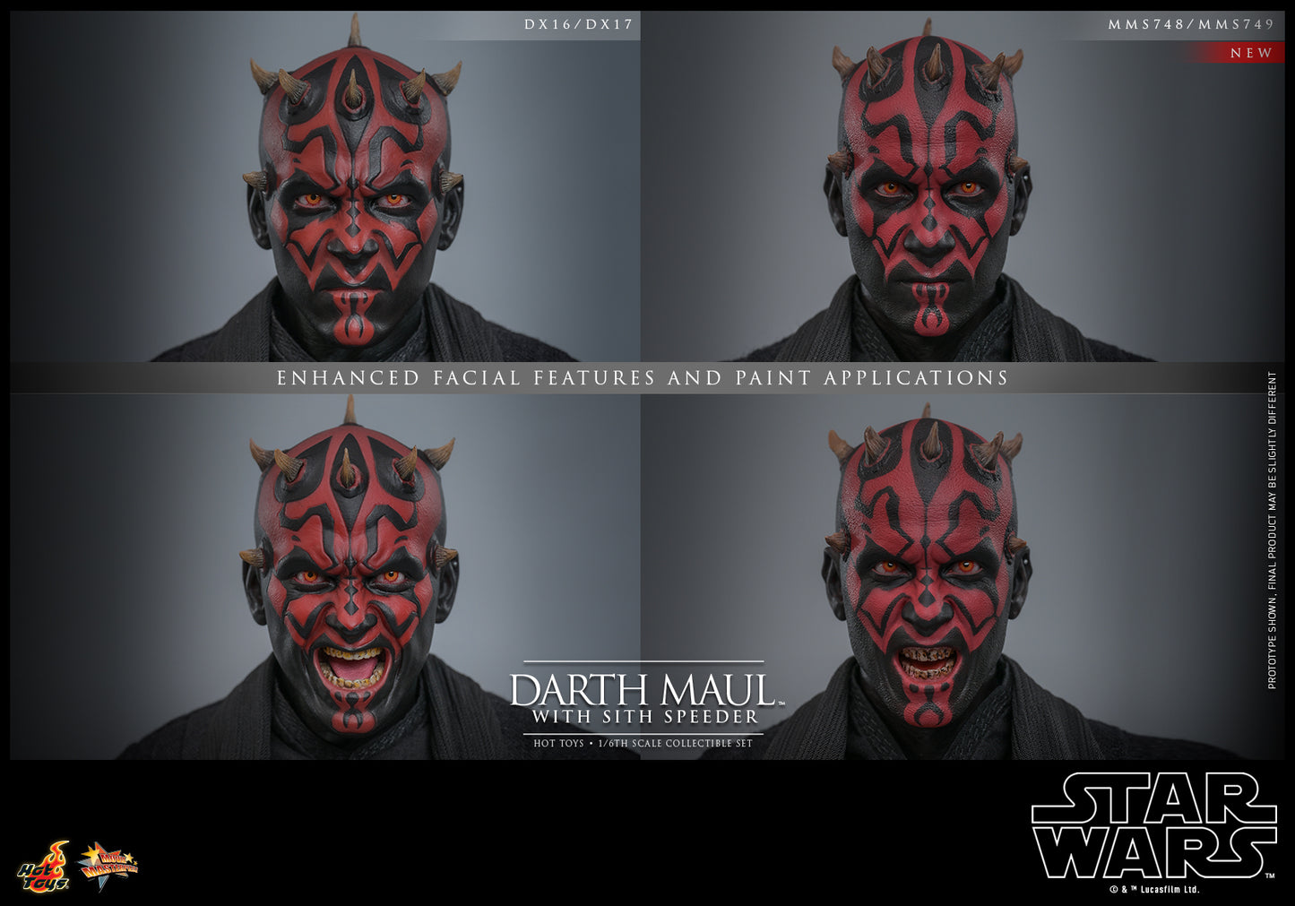 Star Wars Episode I: The Phantom Menace - Darth Maul with Sith Speeder 1:6 Scale Collectible Set