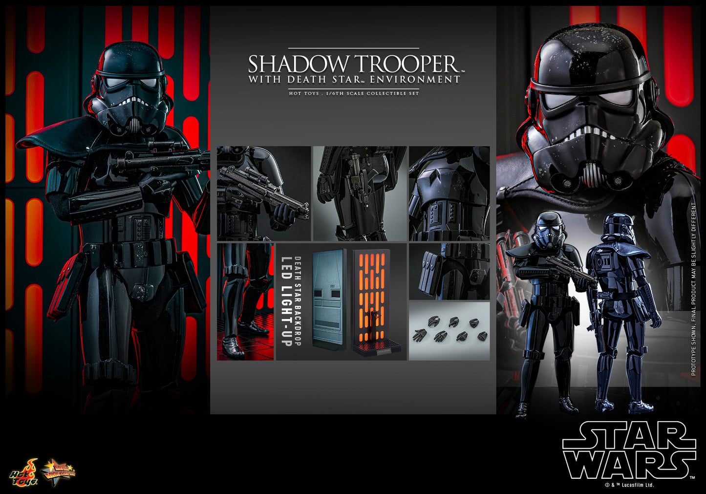 Star Wars™ - 1/6th scale Shadow Trooper™ with Death Star Environment Collectible Set