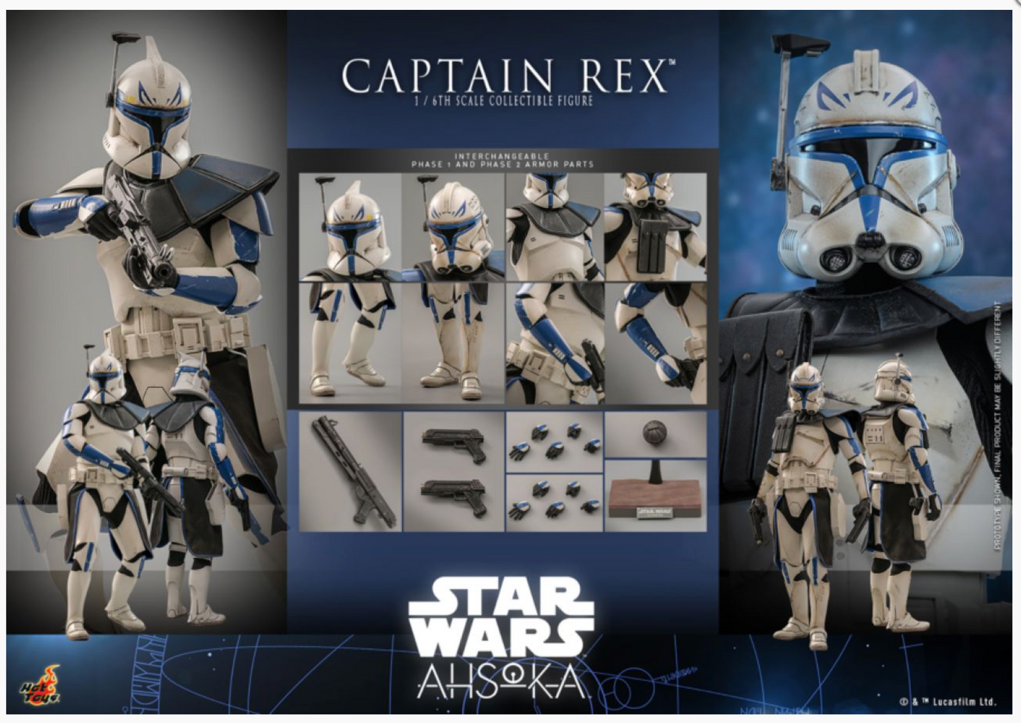 PREORDER- Star Wars: The Clone Wars - Captain Rex 1:6 Scale Collectible Figure- PREORDER